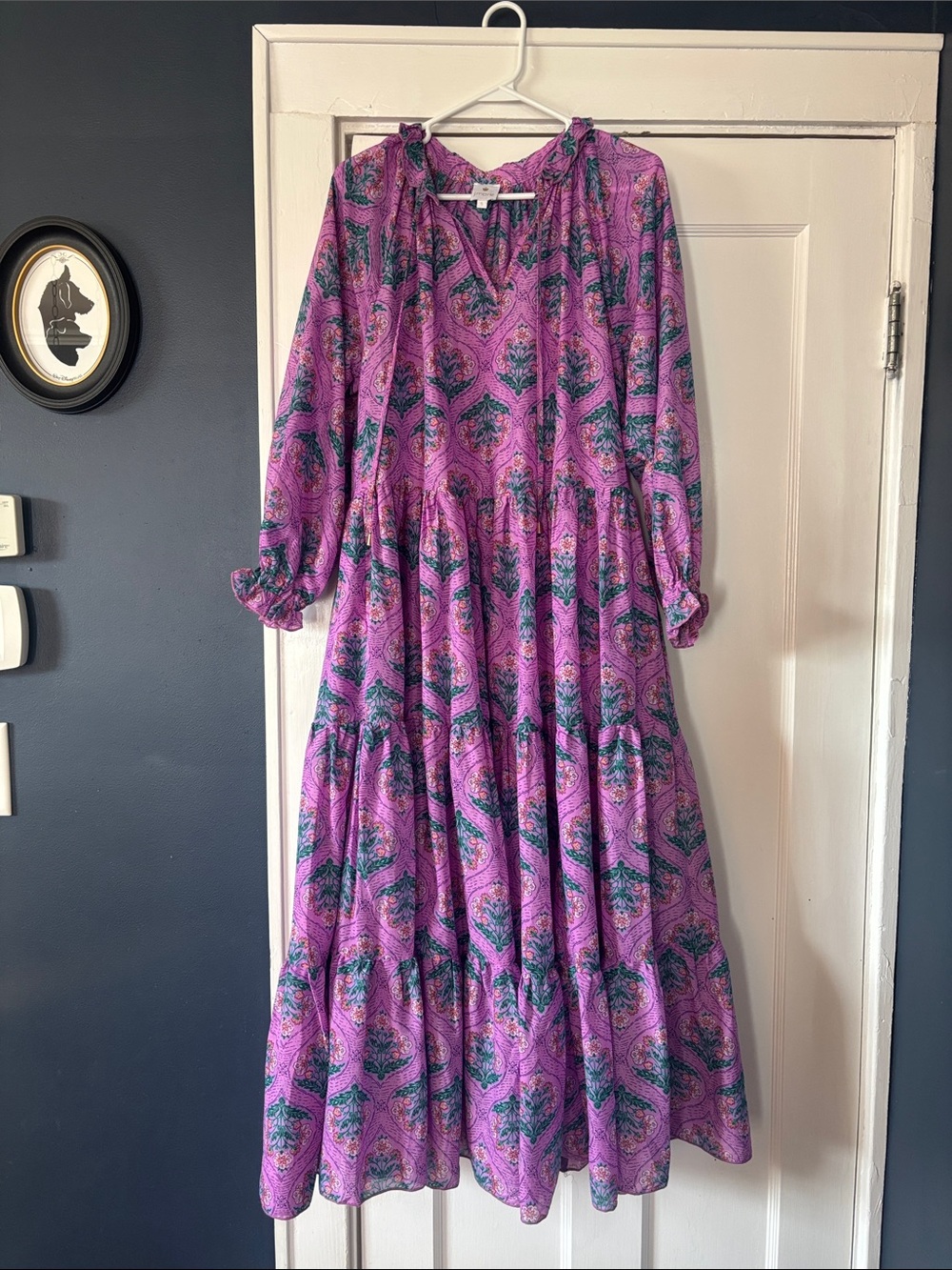 J. Marie The Ivy Purple Floral Maxi Dress Size S